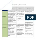 Establezca un paralelo de su autoría sobre los enfoques de investigación