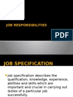 Job Responsibilities: Unit 1