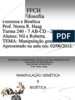 Filos e Bioética Tema 06 Manipulação genética