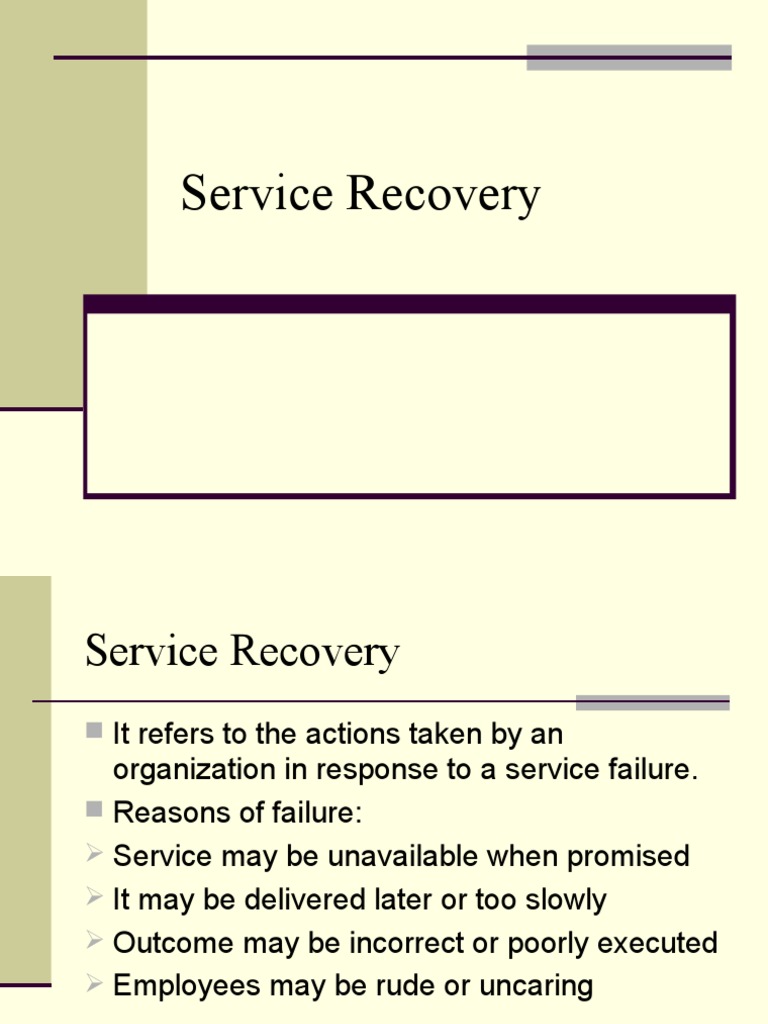 Service Recovery Strategies Explained | PDF | Action (Philosophy ...