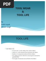 Download  tool life  tool wear ppt by Ankit  Vikram by Ankit Nayak SN140179035 doc pdf