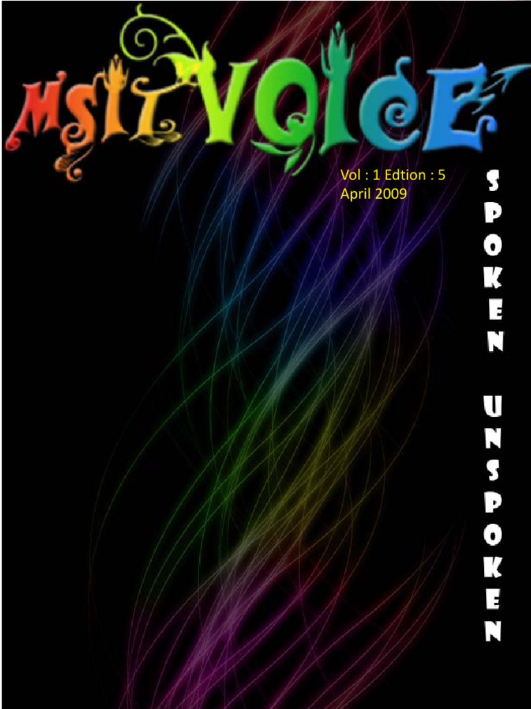 MSIT Voice April, 2009 | PDF | Recession | Computer Network