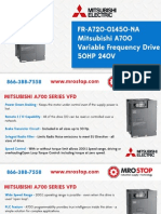 FR-A720-01450-NA Mitsubishi A700 Variable Frequency Drive 50HP 240V