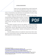 Literature Review, The topic for this literature review is the relationship between a work of visual art and its review or statement.