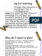 Planning For Learning