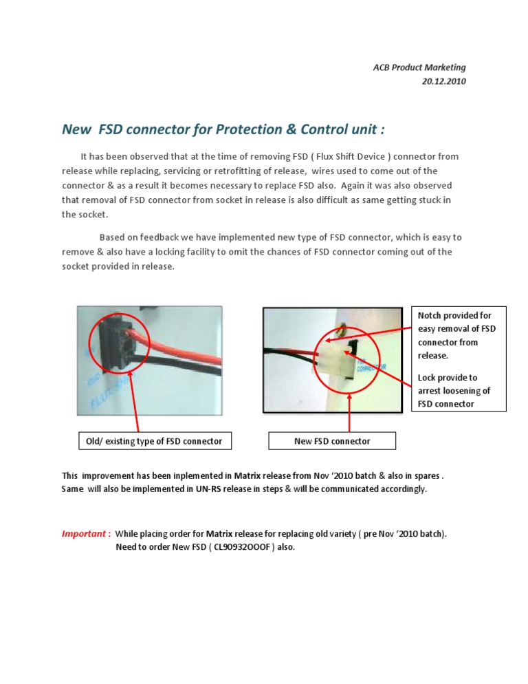 New FSD Connector for Enhanced Reliability | PDF