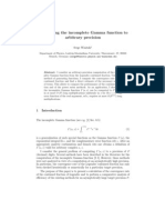 Computing the incomplete Gamma function to arbitrary precision