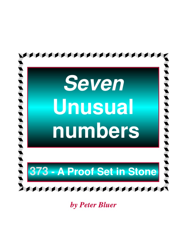 Seven Unusual Numners | PDF | Teaching Methods & Materials | Science ...
