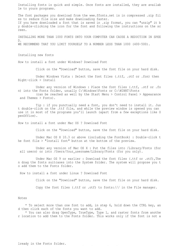 How to Install New Fonts on Your Computer | PDF