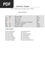 Verbo to be 1ª gramatica