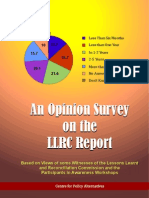 An Opinion Survey on the LLRC Report (English)