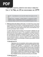 Lei 6766 - Parcelamento Solo