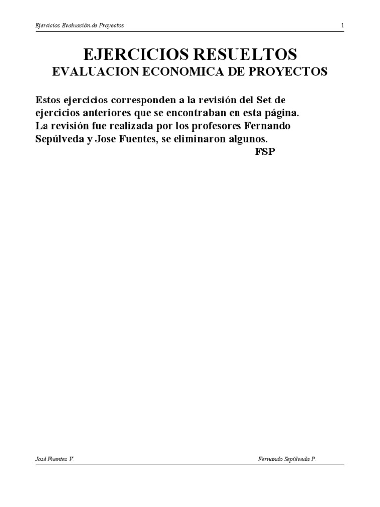 Ejercicios Resueltos de Finanzas | PDF | Beneficio (economía ...