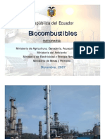Biocombustibles Ecuador