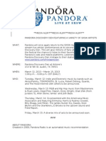 Pandora Media Advisory REVISED