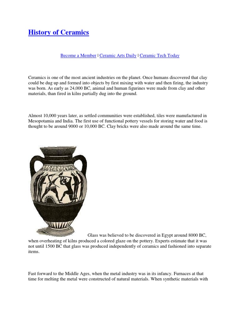 history of ceramics Ceramics Pottery