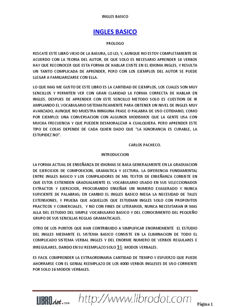 Manual de Ingles Basico PDF | PDF | Naturaleza