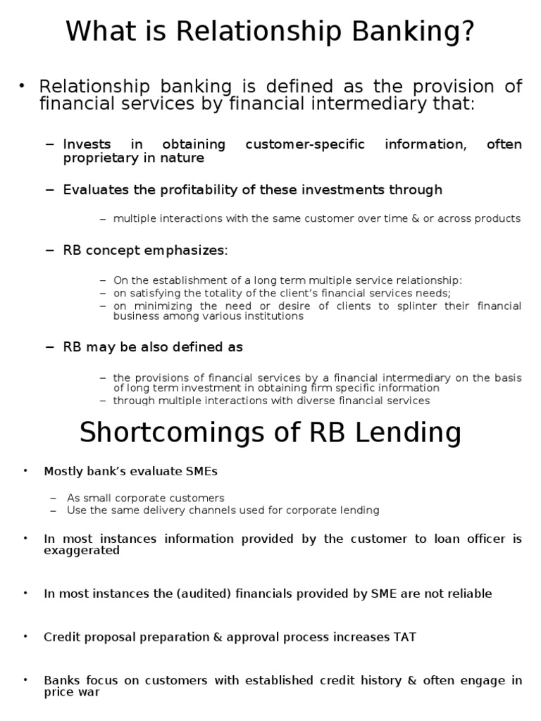 Understanding Relationship Banking | PDF | Debt | Loans