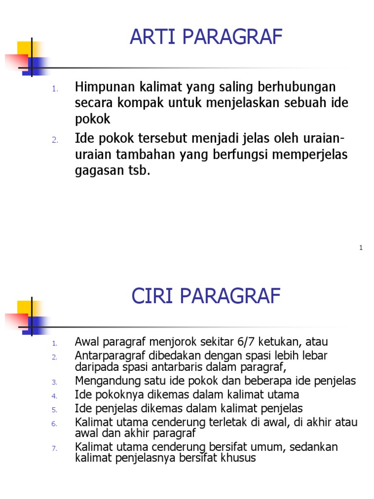 Materi 6 Paragraf Yang Baik