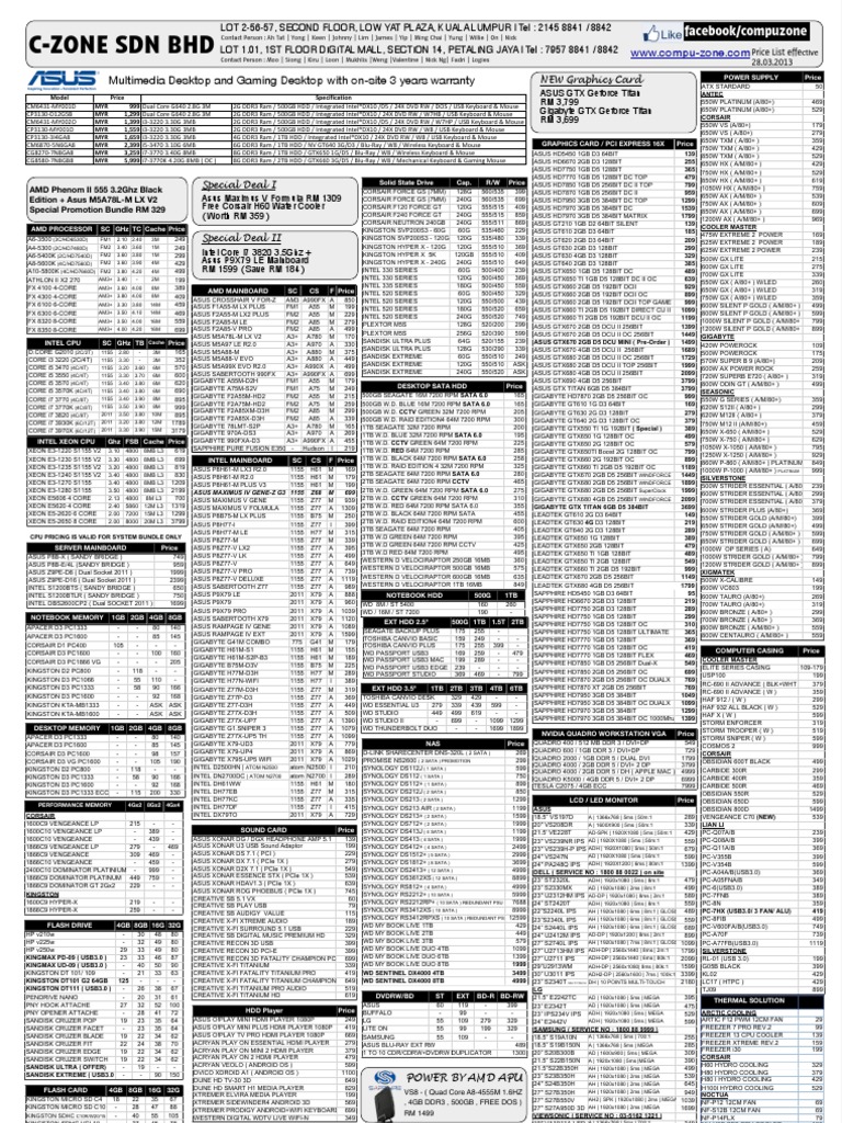 PC Hardware Pricelist (LOWYAT) PDF Wi Fi Usb Flash Drive