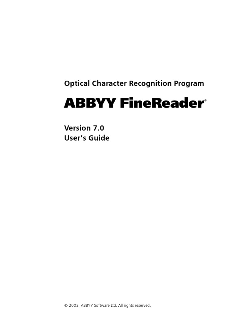 Abbyy Finereader: Optical Character Recognition Program | PDF | Image ...