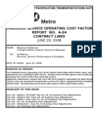Scheduled Service Operating Cost Factors Report No. 4-24: Contract Lines