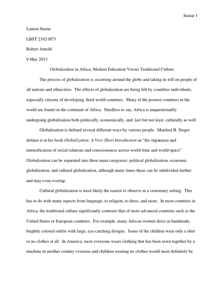 Globalization essay 200 words image