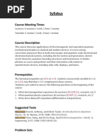 Electromagnetic Energy-From Motors To Lasers-Syllabus