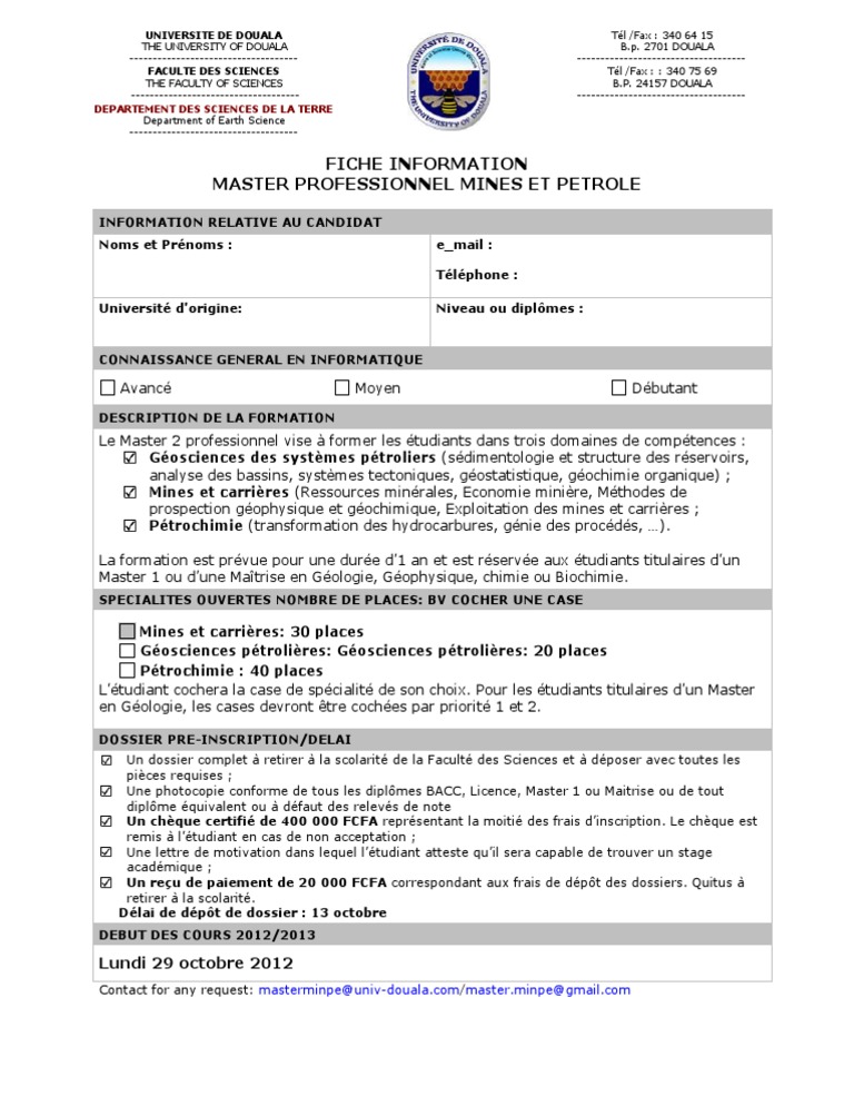 Lettre De Motivation Master Génie Des Procédés