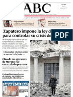 Diaris espanyols ZP vs Terratrèmol