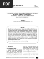 Jurnal PENGARUH BAURAN PEMASARAN TERHADAP TINGKAT PENDAPATAN PARA PENGUSAHA BATU-BATA DI KECAMATAN PEUSANGAN KABUPATEN BIREUEN