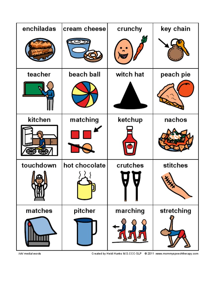Ch Medial Words
