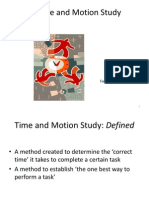 Time and Motion Study: Faculty: Dr. Rajiv Sikroria