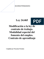 Ley 24.465. Antecedentes Parlamentarios. Argentina