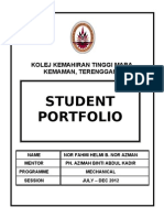Student Portfolio: Kolej Kemahiran Tinggi Mara Kemaman, Terengganu