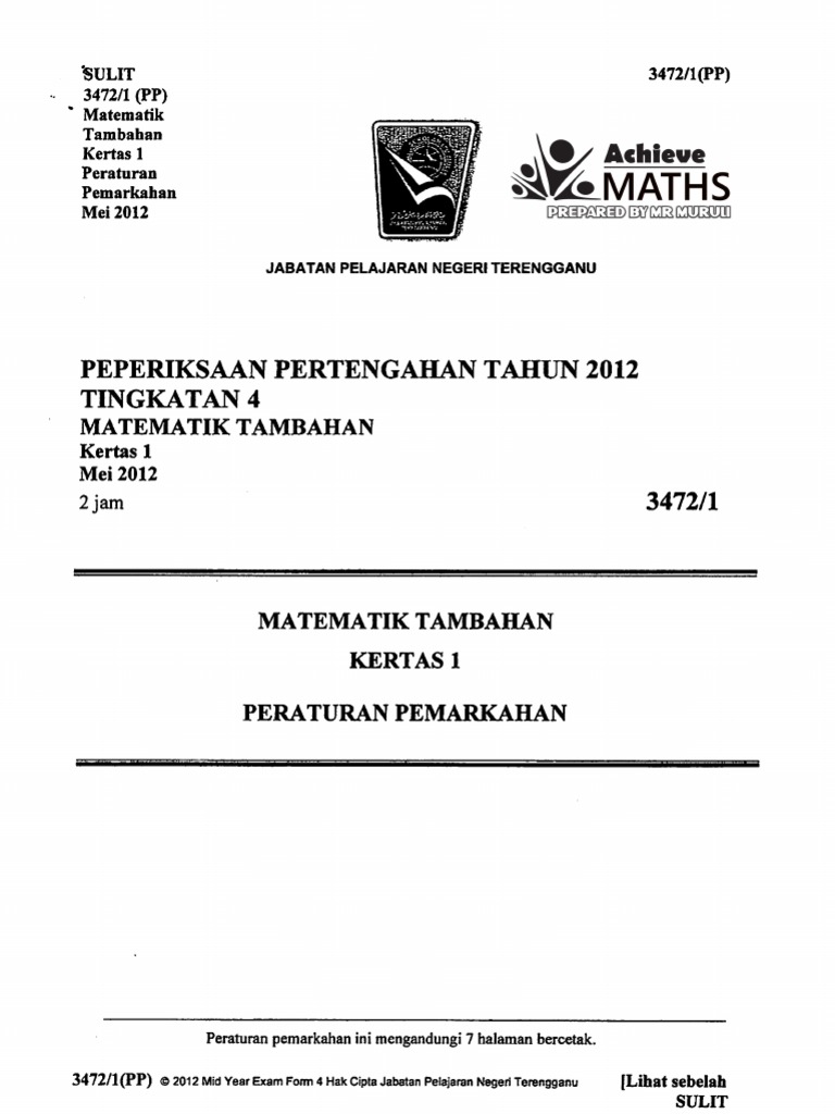 Kertas 1 Pep Pertengahan Tahun Ting 4 Terengganu 2012 Nopw Pdf