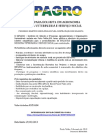 Edital para Seleção Bolsista PDF
