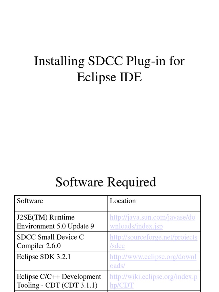 Installing SDCC in Eclipse IDE | PDF | Computers