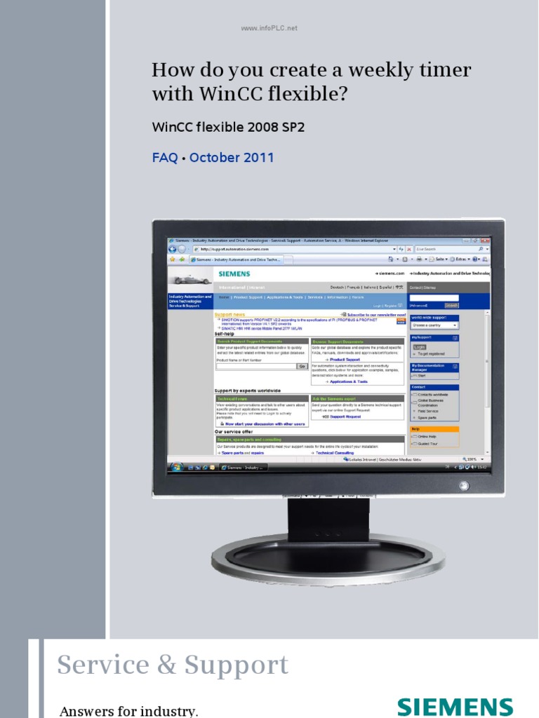 Weekly Timer Setup in WinCC Flexible | PDF | Automation | Parameter ...