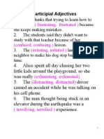 Participial Adjectives Practice Test