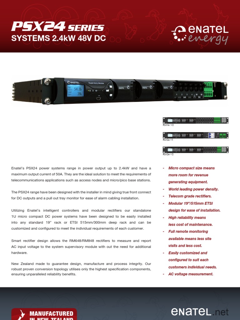 Fuente Rectificadora Enatel PSX24 800W A 2400W | PDF | Rectifier ...