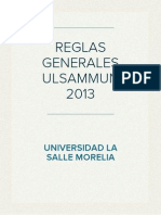 REGLAS GENERALES ULSAMUN 2013