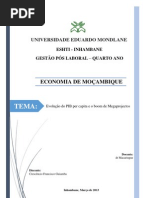 Pib Per Capita Mocambicano 1930 - 2013