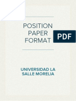 Position Paper Format