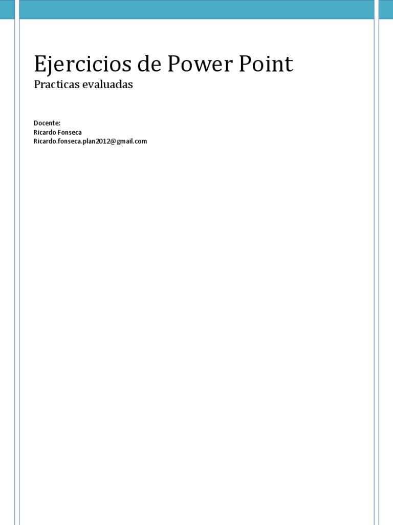 Ejercicios de Power Point 2007 | PDF | Métodos y materiales de ...