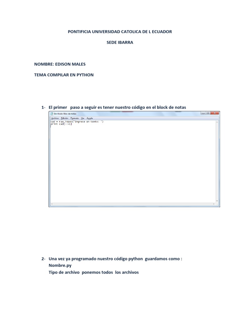 Ejercicios de Complilacion Python | PDF