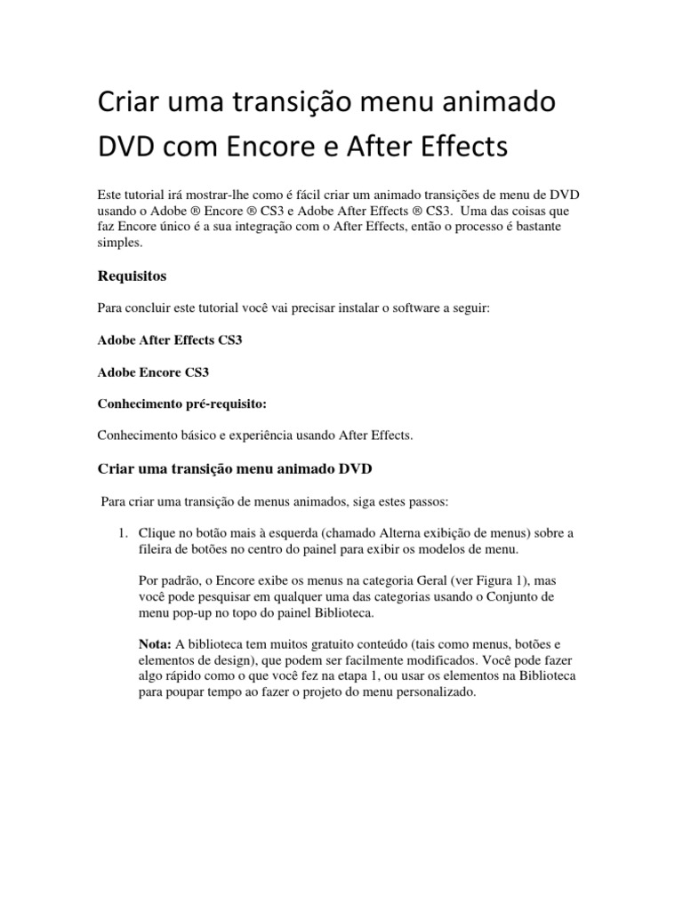 Transição de Menu Animado para DVD | PDF | Adobe Photoshop | Informática