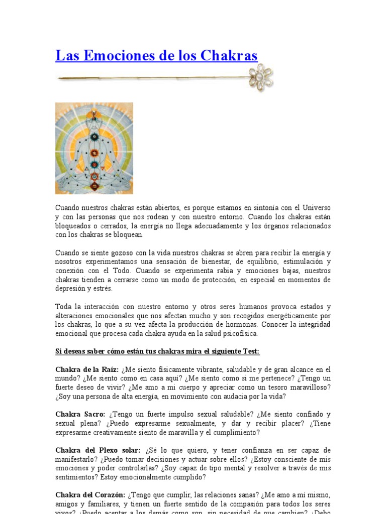 Las Emociones de Los Chakras | PDF