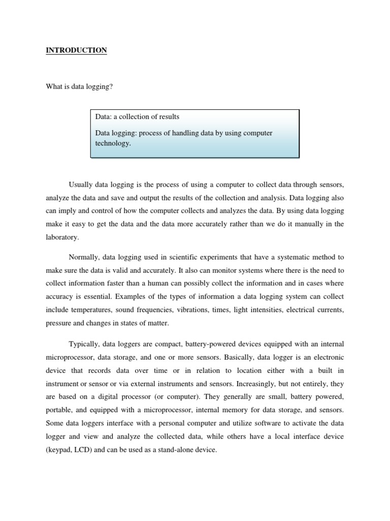 Data Logger | PDF