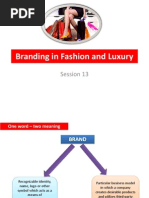 Branding in Fashion and Luxury